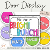 SPOTTY BRIGHTS Door Display | Editable Groovy Rainbow Decor