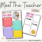 SPOTTY BRIGHTS | Meet the Teacher | Editable
