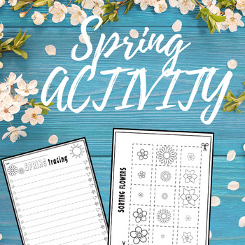 Preview of SPRING ACTIVITY, COLOR BY NUMBER, PREPOSITIONS FOR PRESCHOOLERS...