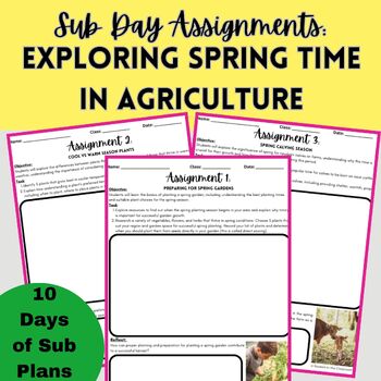 Preview of SPRING AGRICULTURE Sub Day and Out of Class Assignments (10 Days)