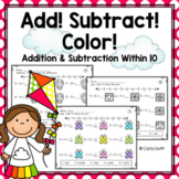 SPRING Addition and Subtraction to 10 Worksheets