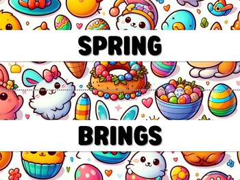 Preview of SPRING BRINGS EASTER! Easter Bulletin Board Decor Kit