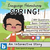 SPRING, Boom Cards Speech Therapy, Spring Activities, WH Q