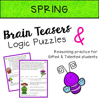 Preview of SPRING Brain Teasers & Logic Puzzles
