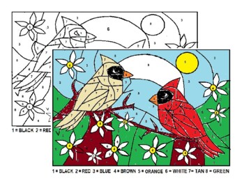 Winter Cardinal Coloring Handout