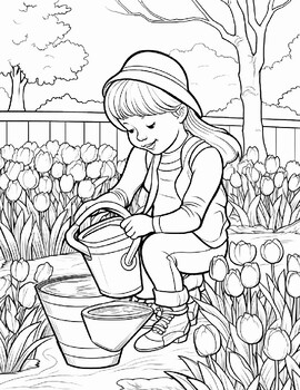 Preview of SPRING COLORING BOOK FOR KIDS