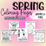 SPRING COLORING PAGES - Easter, St. Patrick's Day, Ramadan