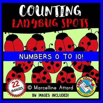 Preview of SPRING COUNTING LADYBUG SPOTS CLIPART BUGS NATURE MARCH APRIL MATH NUMBER SENSE