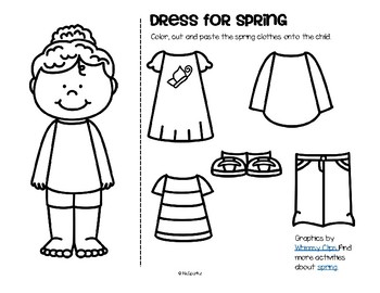 SPRING Clothes Cut and Paste - Dress Girl and Boy Free by KidSparkz
