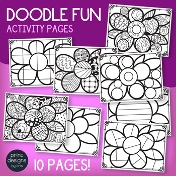 SPRING Activity Pages - Doodle Coloring Pages for SPRING - Art - Early