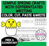 SPRING Crafts EASY Color Cut Paste, DIFFERENTIATED writing