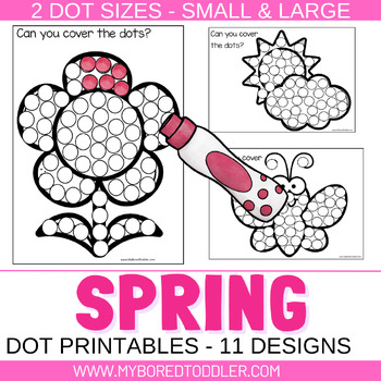 SPRING Do-a-Dot Printables 2 sizes- Toddlers / Preschoolers / fine ...