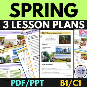 Preview of SPRING EARTH DAY bundle listening speaking vocabulary worksheets