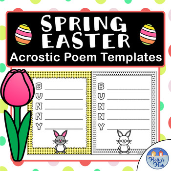 Acrostic Poem Templates Spring Easter by Holly's Hub | TpT