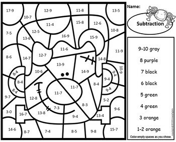 SPRING EASTER COLORING PAGES ADDITION MULTIPLICATION COLOR BY NUMBER