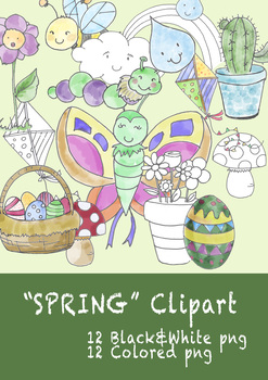 Preview of SPRING ELEMENTS CLIPART