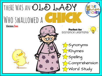 Preview of SPRING Easter - There Was An Old Lady Who Swallowed a Chick - Digital Resources