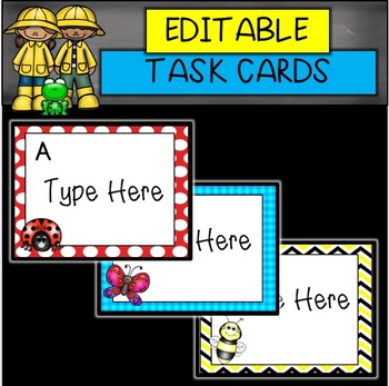 Preview of EDITABLE Spring Card Templates