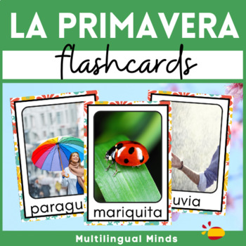Preview of SPRING FLASHCARDS in SPANISH - Vocabulario de primavera