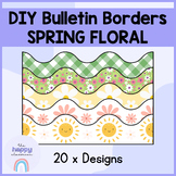 SPRING FLORAL Bulletin Borders Scalloped