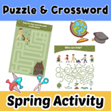 SPRING FUN Activities | Math and Literacy | Crossword Puzz