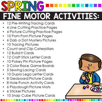 Spring Fine Motor Activities and Task Cards Mini Pack – Autism Work Tasks