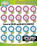 SPRING Flower Spinners Clipart {Zip-A-Dee-Doo-Dah Designs}