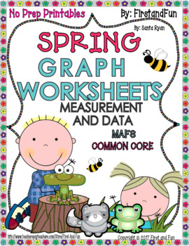 Preview of SPRING GRAPH NO PREP WORKSHEET PRINTABLE PACK COMMON CORE ENVISION