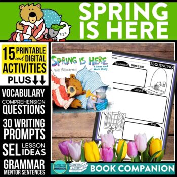 Preview of SPRING IS HERE activities READING COMPREHENSION - Book Companion read aloud