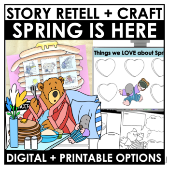 Preview of SPRING IS HERE Read Aloud Activity + Digital Google Slides™ | Retell Craft