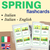 SPRING ITALIAN FLASH CARDS | Spring Season Italian flashca