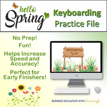 Preview of SPRING Keyboarding Practice Fun Typing Lesson - Computer Applications Activity