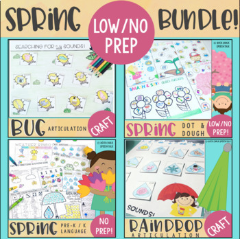 Preview of SPRING Low to No Prep Speech Therapy Bundle