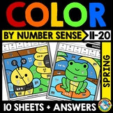 SPRING MATH COLOR BY TEEN NUMBER SENSE ACTIVITY JUNE COLOR