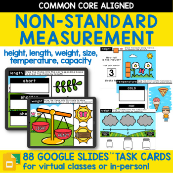 Preview of SPRING Math Activities Non-Standard Measurement in Google Slides