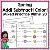 SPRING Mixed Practice Addition and Subtraction Worksheets