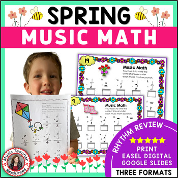Preview of SPRING Music Activities  for Elementary Music - Music Math Worksheets