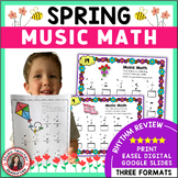 Music Math Worksheets - SPRING Music Activities - Elementa