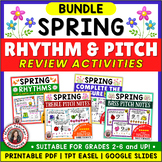 SPRING Music Activities - Rhythm and Treble & Bass Clef No