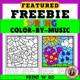 SPRING Music Coloring Page Free Music Activity
