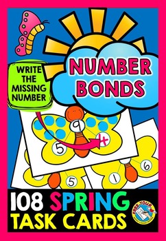 Preview of SPRING MATH ACTIVITY KINDERGARTEN COMPOSING & DECOMPOSING NUMBER BONDS TO 10