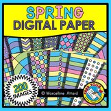 SPRING DIGITAL PAPER BACKGROUNDS CLIPART