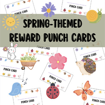 Preview of SPRING - Punch Cards - EDITABLE