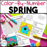 SPRING Reading Comprehension Passages Coloring Pages Color