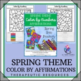 SPRING SEL Color by Numbers - Mental Health Anxiety Growth