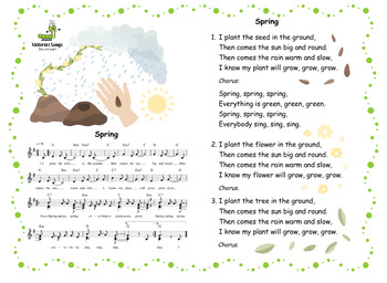 Preview of SPRING SONG: Music Scores and Lyrics