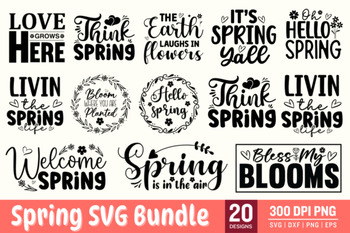 Preview of SPRING SVG BUNDLE