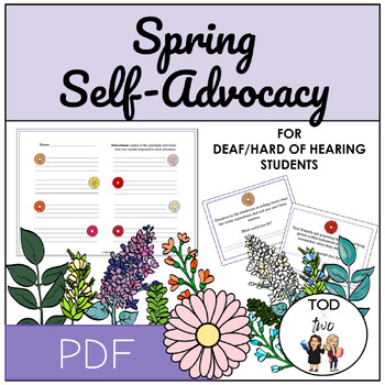 Preview of SPRING Self-Advocacy Prompts for Deaf/Hard of Hearing Students | Deaf Ed |