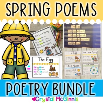 Preview of SPRING Sight Word Poems BUNDLE (Poems, Pocket Charts, Slides, Powerpoint, PDF)
