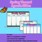 SPRING THEMED Daily Agenda Google Morning Meeting Slides